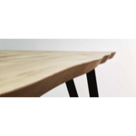 Table Fusion 180x100 H77 4P teinte chêne clair à noeuds 