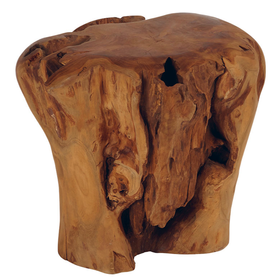 Tabouret teck massif forme champignon - FARTABOU 50 - Casita