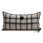 Coussin carreaux 25x 60 cm - Anthracite 