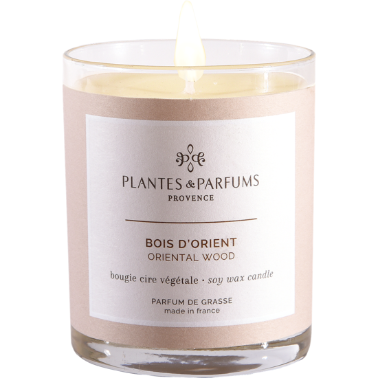 Bougie végétale parfumée 180g - Bois d'Orient