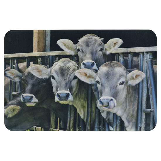 Paillasson veau dans l'étable