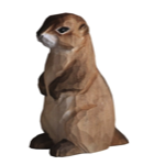 Petite marmotte en bois sculpt