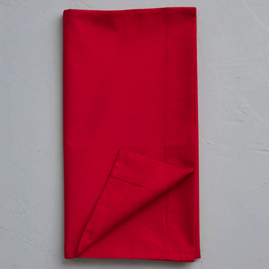 Taie de traversin percale unie Rouge Fétiche - 43x185 - Sylvie Thiriez