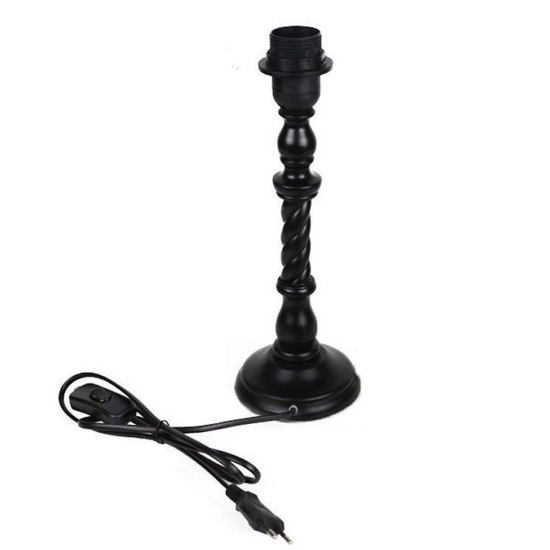 Pied de lampe noir mat - 30cm 