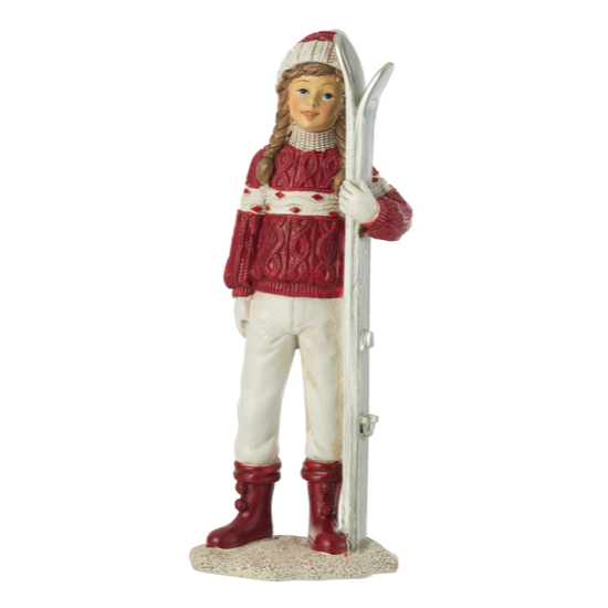 Fille en Ski pull Rouge
