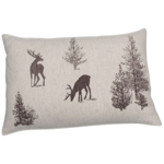 Silvretta Housse de coussin Cerf/Sapins 40x60 - Écru