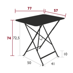 Table Bistro rectangulaire 77X57 - Fermob