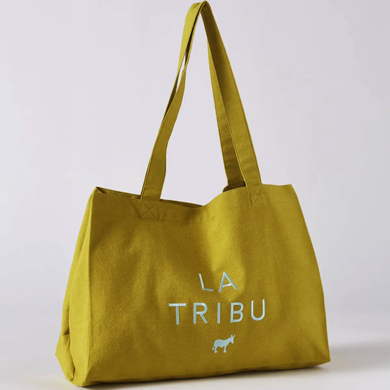 Tote bag Tribu Olive Jaune - Sylvie Thiriez