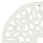 Dessous de plat  Rhodonea Rosace - blanc - Comptoir de Famille