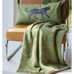 Housse de coussin 30x60 Léo Kaki - Sylvie Thiriez
