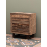 Commode Endor 3 Tiroirs bois recyclé - Chehoma