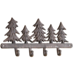Patre 4 crochets sapins en fonte 