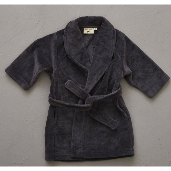 Kimono polaire enfant Gris Carbone - Sylvie Thiriez 