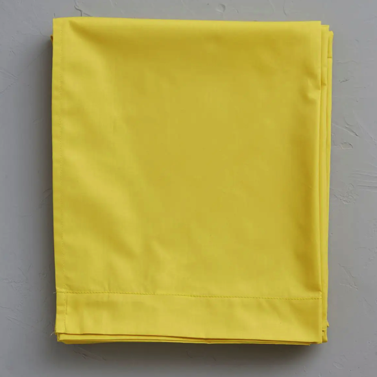 Drap plat percale unie Jaune Abeille - Sylvie Thiriez