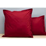 Taie percale unie Rouge Massa - Sylvie Thiriez