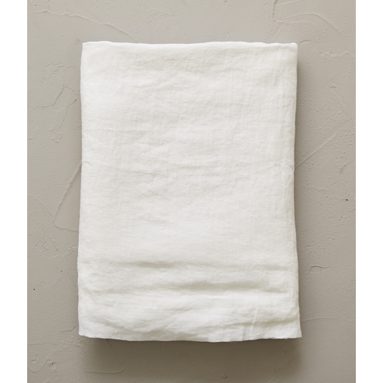 Drap plat Lin Stone Washed Blanc - Sylvie Thiriez