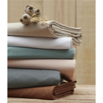 Drap plat percale lavée Orange Argile - Sylvie Thiriez