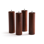Jeu de 4 pieds cylindriques Ø50xH60 - Wenge