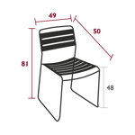 Chaise Surprising métal empilable - Fermob 