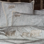 Taie d'oreiller brodée Spitzberg - Sylvie Thiriez