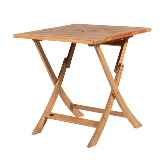 Table carrée pliante en teck VITENDO 70