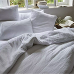 Housse de couette Gaze de coton Blanc Nuage - Sylvie Thiriez