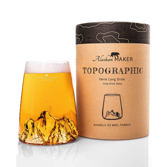 Verre design TOPOGRAPHIC - Aiguille du midi