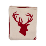 Plaid Cerf Rouge 150x125 - Côté Table