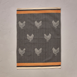 Torchon jacquard Basse cour Gris - Sylvie Thiriez