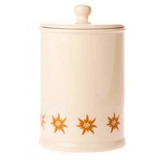 Pot en faience edelweiss