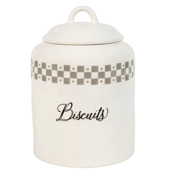 Pot à biscuits Blandine gris 17x24 cm - Comptoir de Famille
