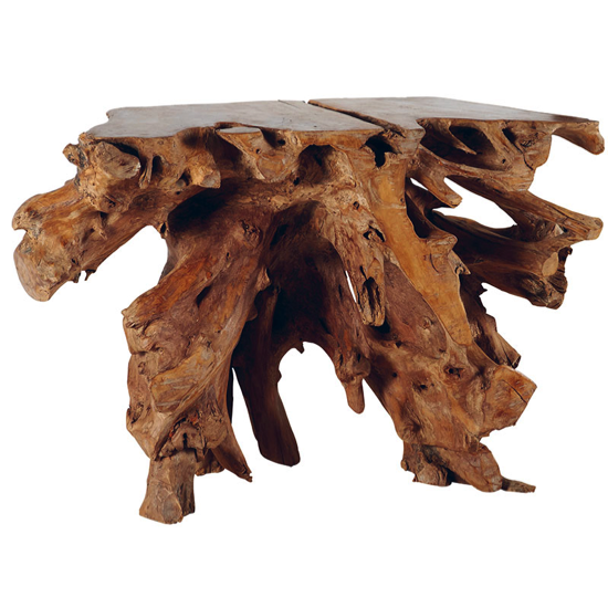 Console en racine teck massif - ROOCON1 - Casita 