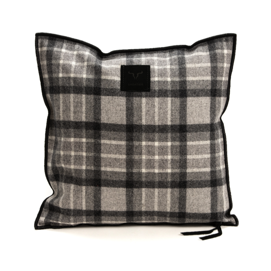 Coussin carreaux 45x45 - Anthracite