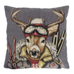 Coussin Amis de ski Cerf - 45x45 cm