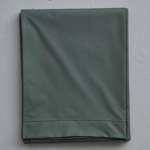 Drap plat percale unie Vert Alligator - Sylvie Thiriez