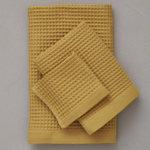 Nid d'abeille Bain de minuit Jaune - Serviette 50x100 - Sylvie Thiriez