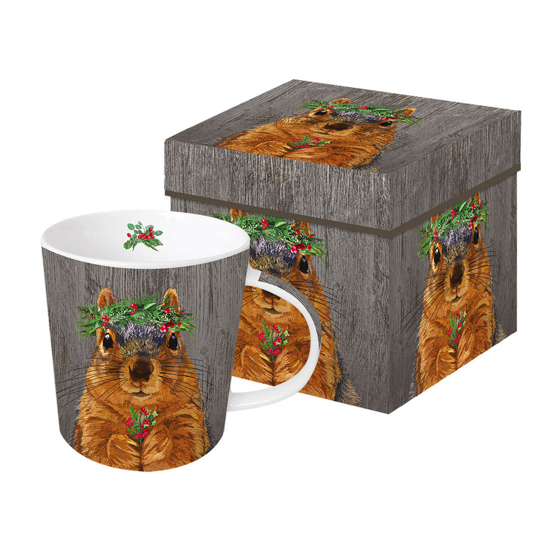 Winter Berry Squirrel trend mug GB