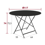 Table Bistro ronde 117 - Fermob