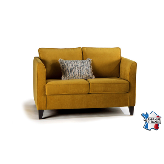 Canapé Austin petit 2 places 120 cm - Tissu Univers Écureuil 
