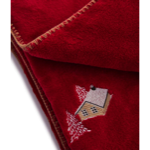 Plaid polaire brodé Au coeur de la vallée rouge - Sylvie Thiriez