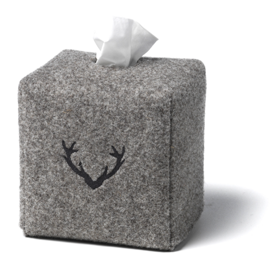 Boîte à mouchoirs en feutre de laine naturelle Isère - Catia Luca