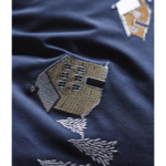 Housse de couette brodée Au coeur de la vallée Bleu - Sylvie Thiriez