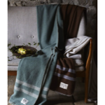 Plaid en laine 110x175 Ivar Vert - Sylvie Thiriez