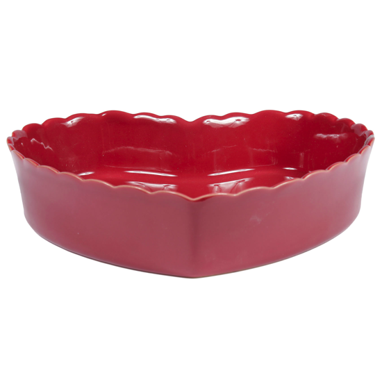 Plat coeur Charlotte Carmin Ø24cm - Côté Table