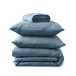 Housse de couette Lin Stone Washed Bleu Cap - Sylvie Thiriez