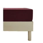 Drap housse percale lavée Prune - Sylvie Thiriez