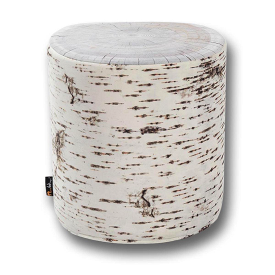 Pouf birch seat