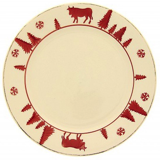 Assiette à dessert - Vache Rouge