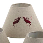 Abat jour à poser cerfs rouges - Ø22,5 cm