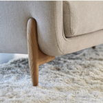 Canapé Jenny 3 places fixe pieds chêne tissu viola cat2 teinte 1  natural - SITS